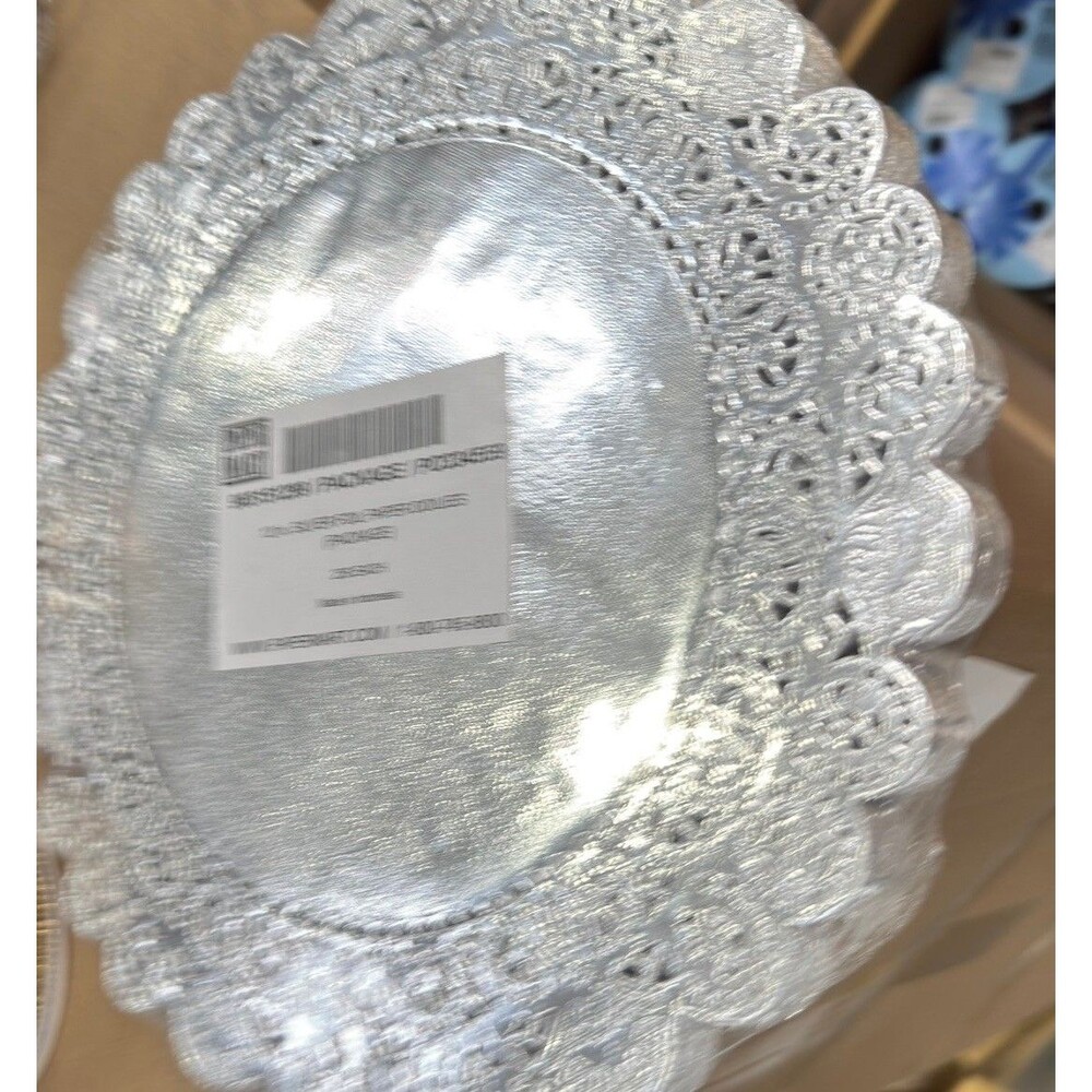 250 Pack 12inch Round Kraft Paper Doilies Disposable Lace Placemats Weddings